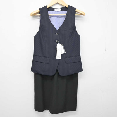 【中古】 事務服 女子制服 2点 (ベスト・スカート) sf053479