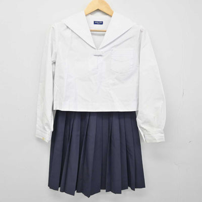 【中古】徳島県 脇町高等学校 女子制服 3点 (セーラー服・セーラー服・スカート) sf053483