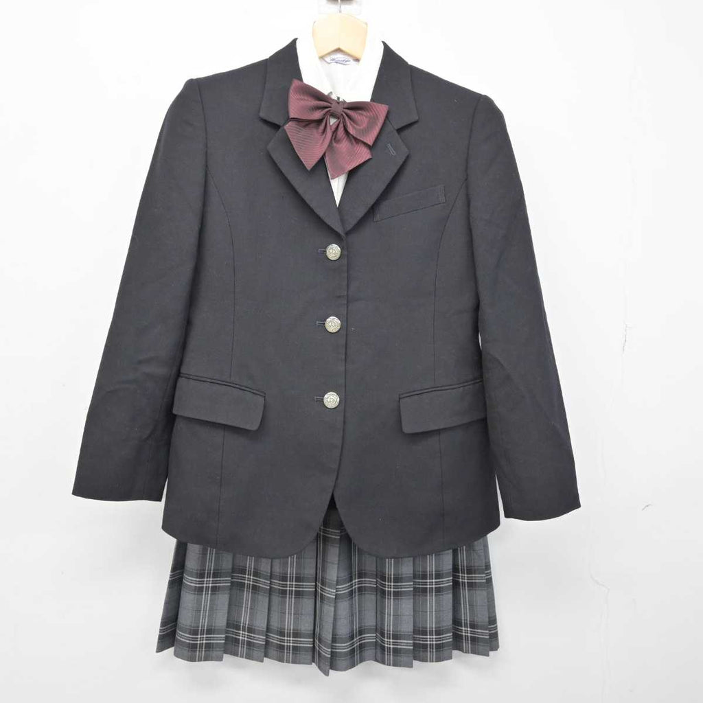 【中古】千葉県 日本大学習志野高等学校 女子制服 4点 (ブレザー・シャツ・スカート) sf053496