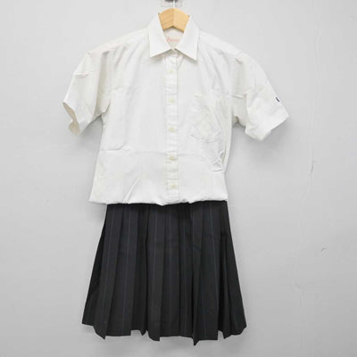 【中古】大阪府 大阪薫英女学院高等学校 女子制服 3点 (シャツ・スカート) sf053505