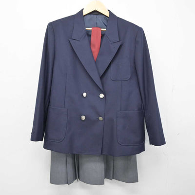 【中古】宮城県 宮城野中学校 女子制服 4点 (ブレザー・ベスト・スカート) sf053507