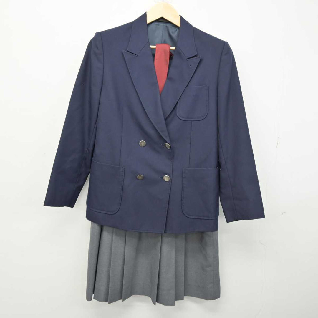 【中古】宮城県 宮城野中学校 女子制服 4点 (ブレザー・ベスト・スカート) sf053508