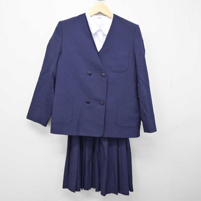 【中古】群馬県 赤堀中学校 女子制服 5点 (ブレザー・ベスト・シャツ・スカート) sf053511