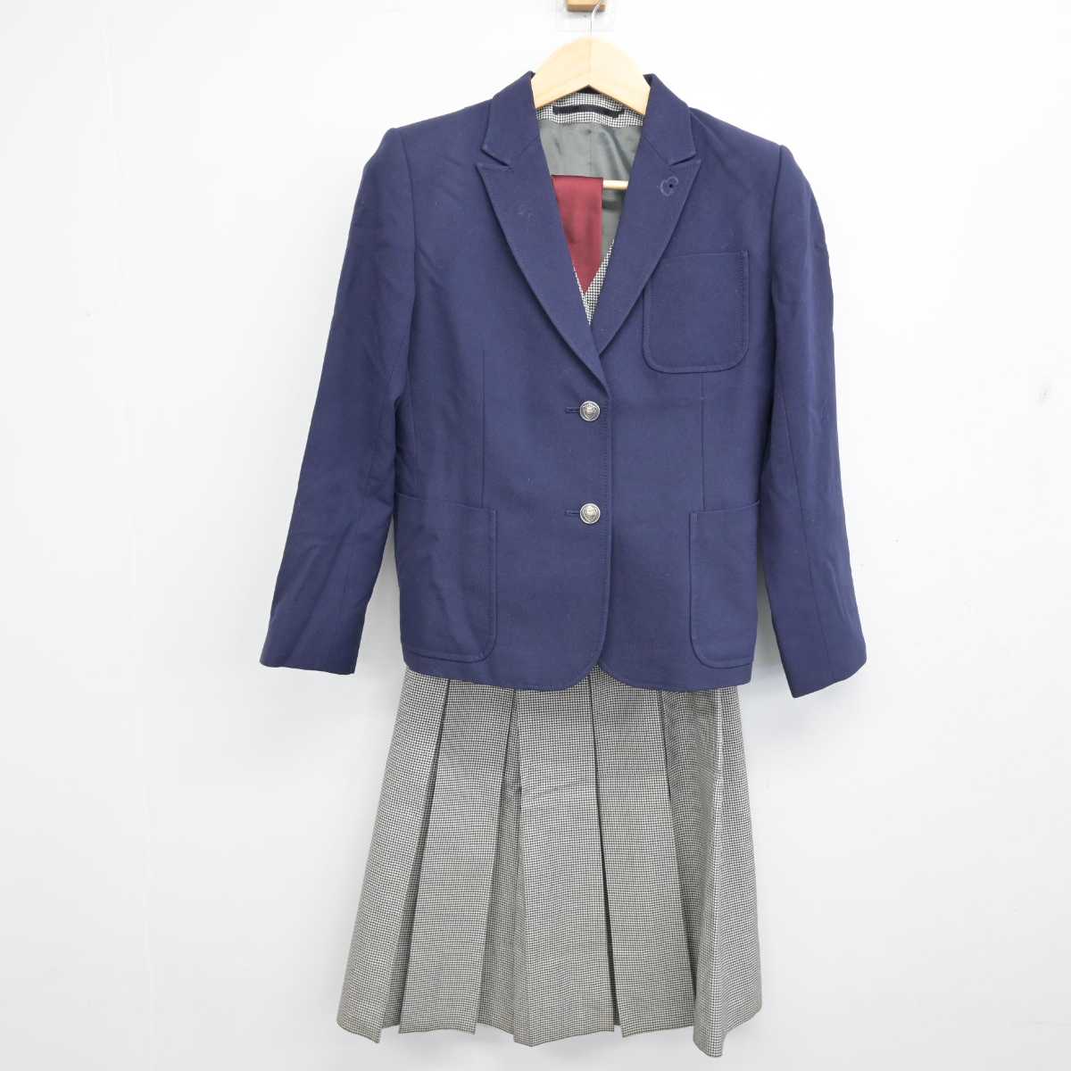 【中古】栃木県 宇都宮清陵高等学校 女子制服 4点 (ブレザー・ベスト・スカート) sf053552