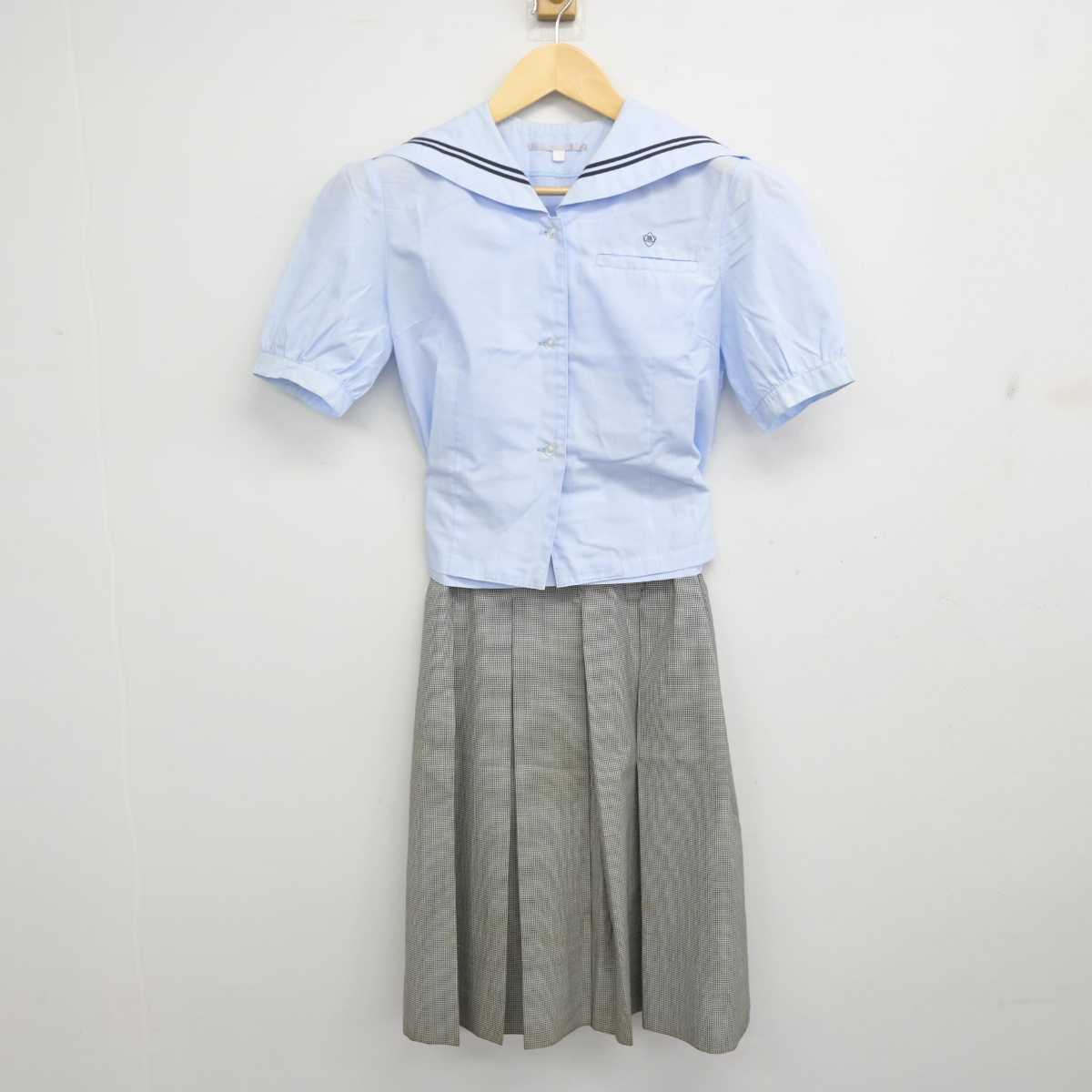 【中古】栃木県 宇都宮清陵高等学校 女子制服 3点 (セーラー服・セーラー服・スカート) sf053554