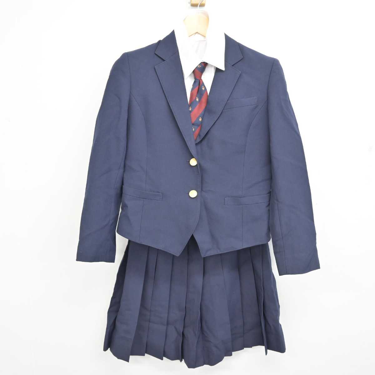 【中古】北海道 北海道旭川西高等学校 女子制服 4点 (ブレザー・シャツ・スカート) sf053569