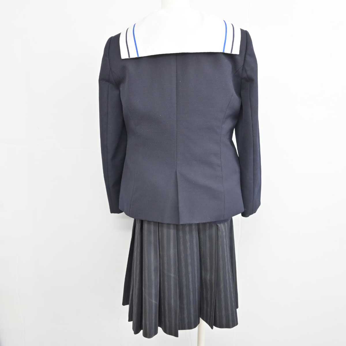 【中古】大阪府 大塚高等学校 女子制服 6点 (ブレザー・セーラー服・ニット・スカート) sf053579