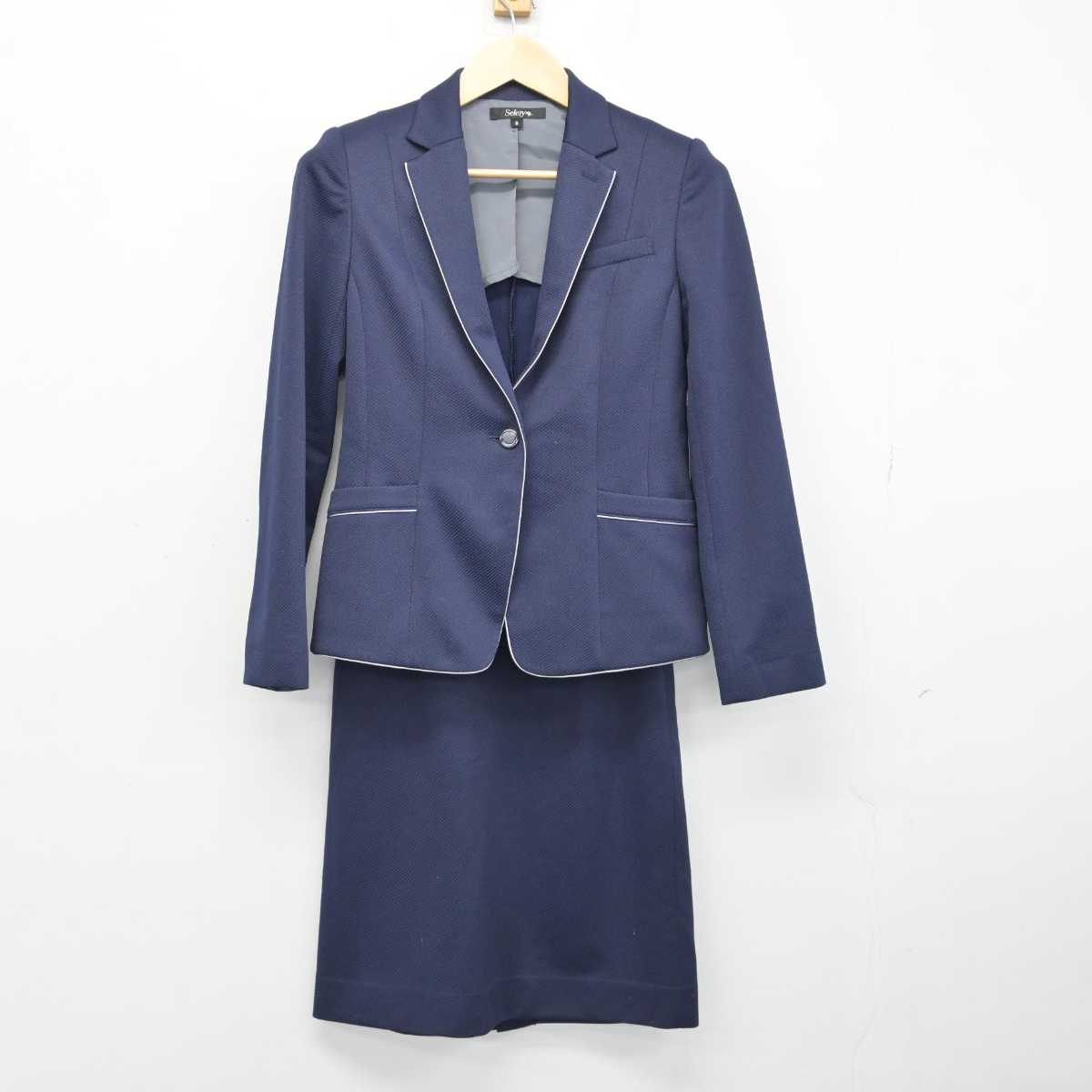 【中古】 事務服 女子制服 3点 (ジャケット・ベスト・スカート) sf053590