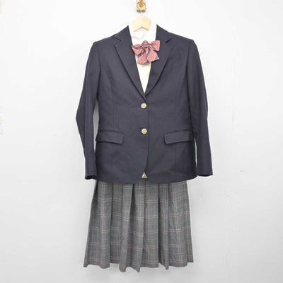 【中古】大阪府 上宮高等学校 女子制服 5点 (ブレザー・ニット・シャツ・スカート) sf053614