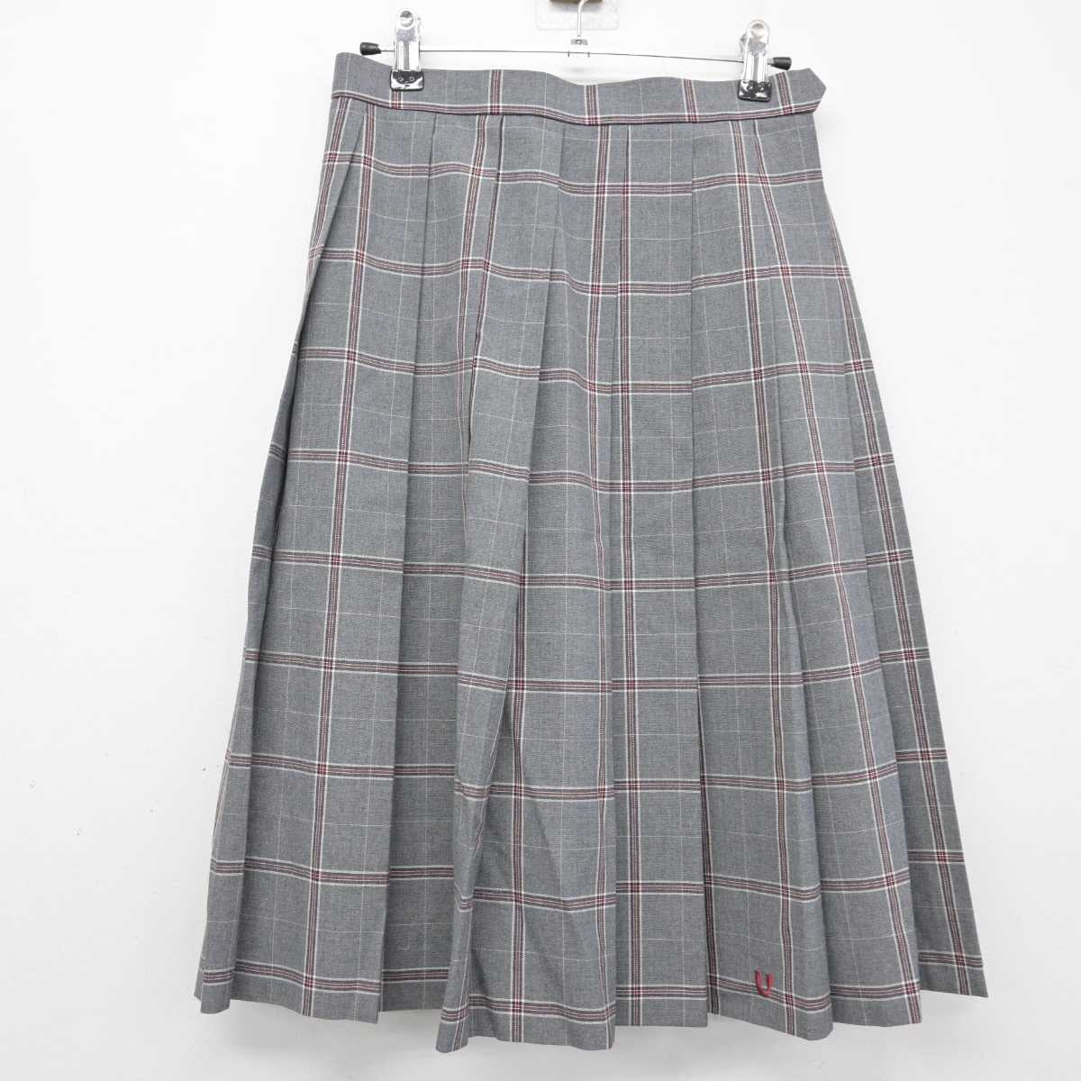 【中古】大阪府 上宮高等学校 女子制服 2点 (ニット・スカート) sf053615