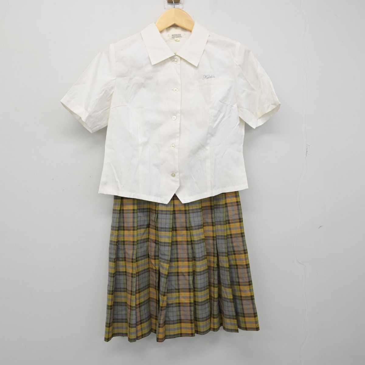 【中古】熊本県 開新高等学校 女子制服 3点 (シャツ・スカート) sf053620