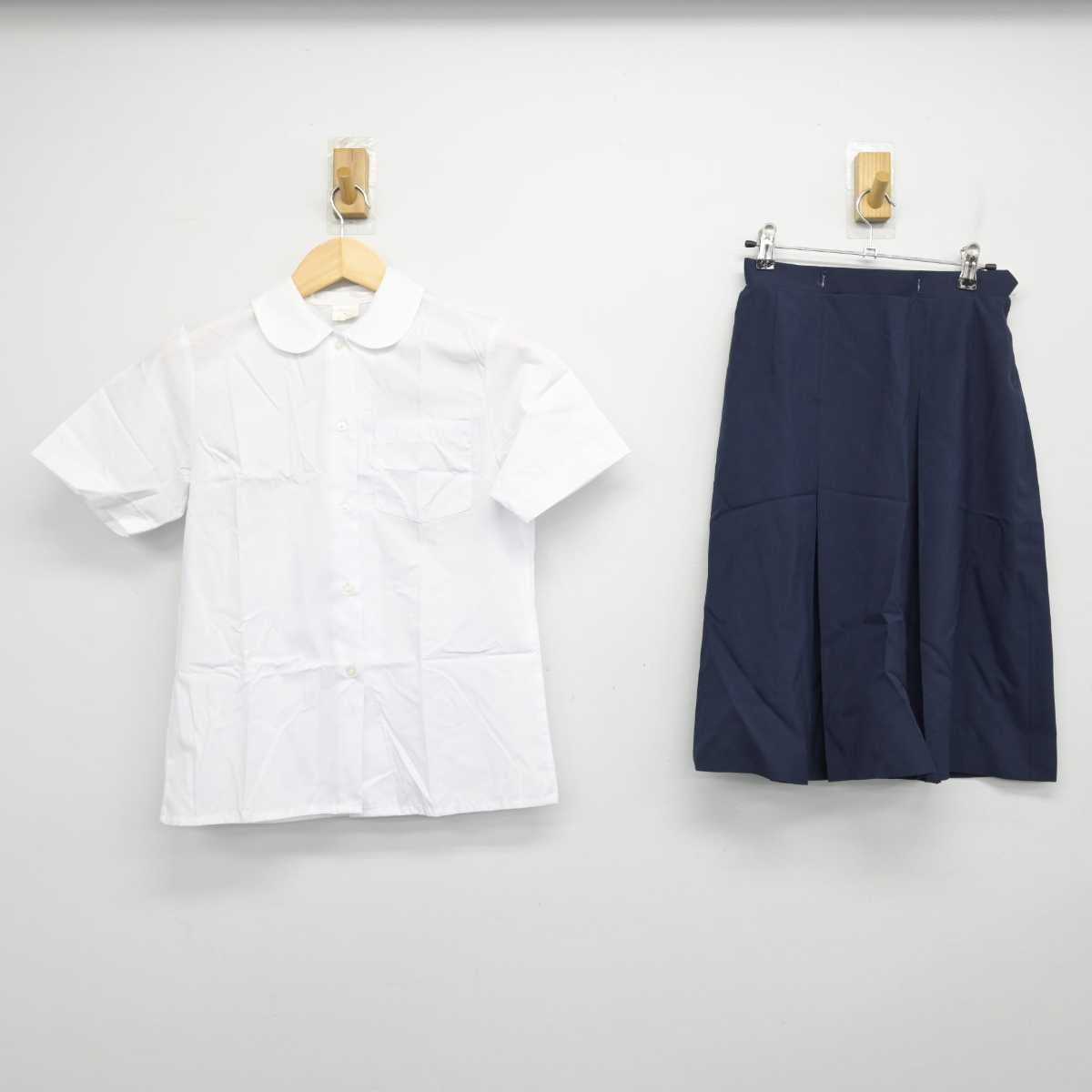 【中古】神奈川県 宮内中学校 女子制服 2点 (シャツ・スカート) sf053628