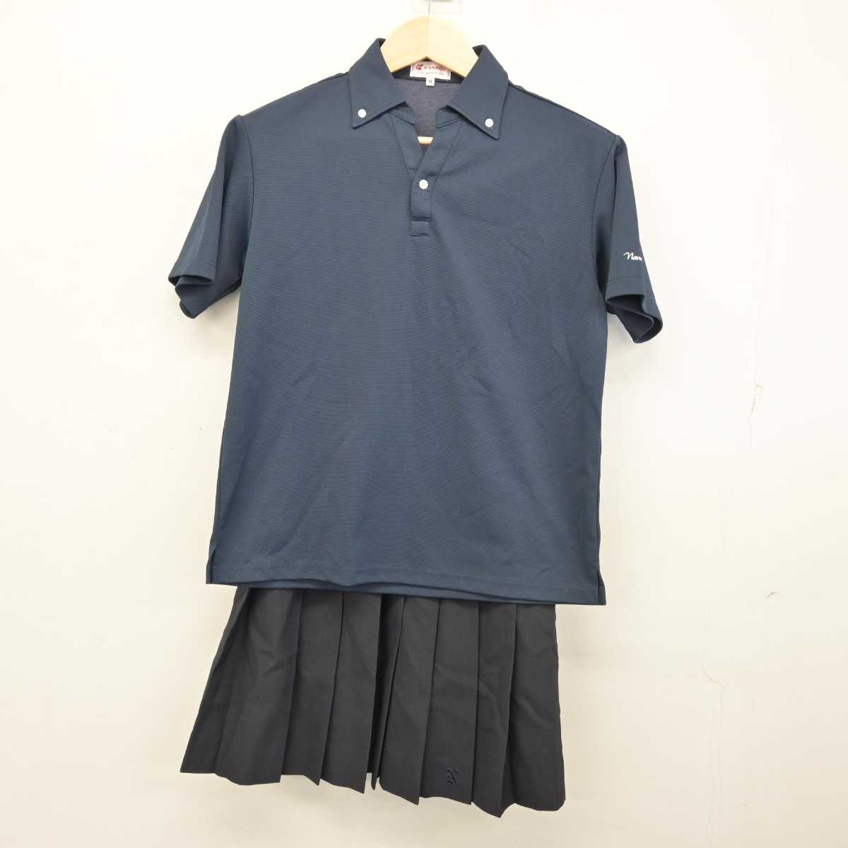 【中古】広島県 並木学院高等学校 女子制服 3点 (シャツ・スカート) sf053637