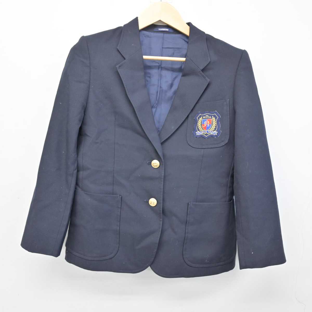 【中古】神奈川県 新田中学校 女子制服 4点 (ブレザー・スカート・スカート) sf053638