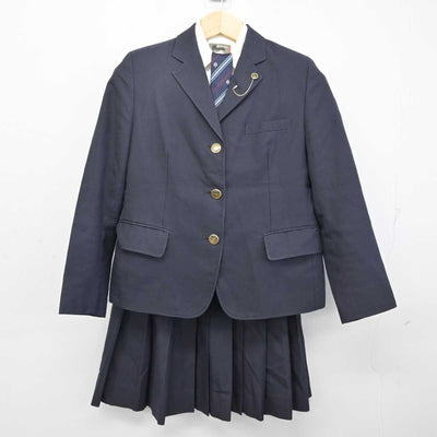 【中古】大阪府 賢明学院中学校・高等学校 女子制服 6点 (ブレザー・ベスト・シャツ・スカート) sf053650