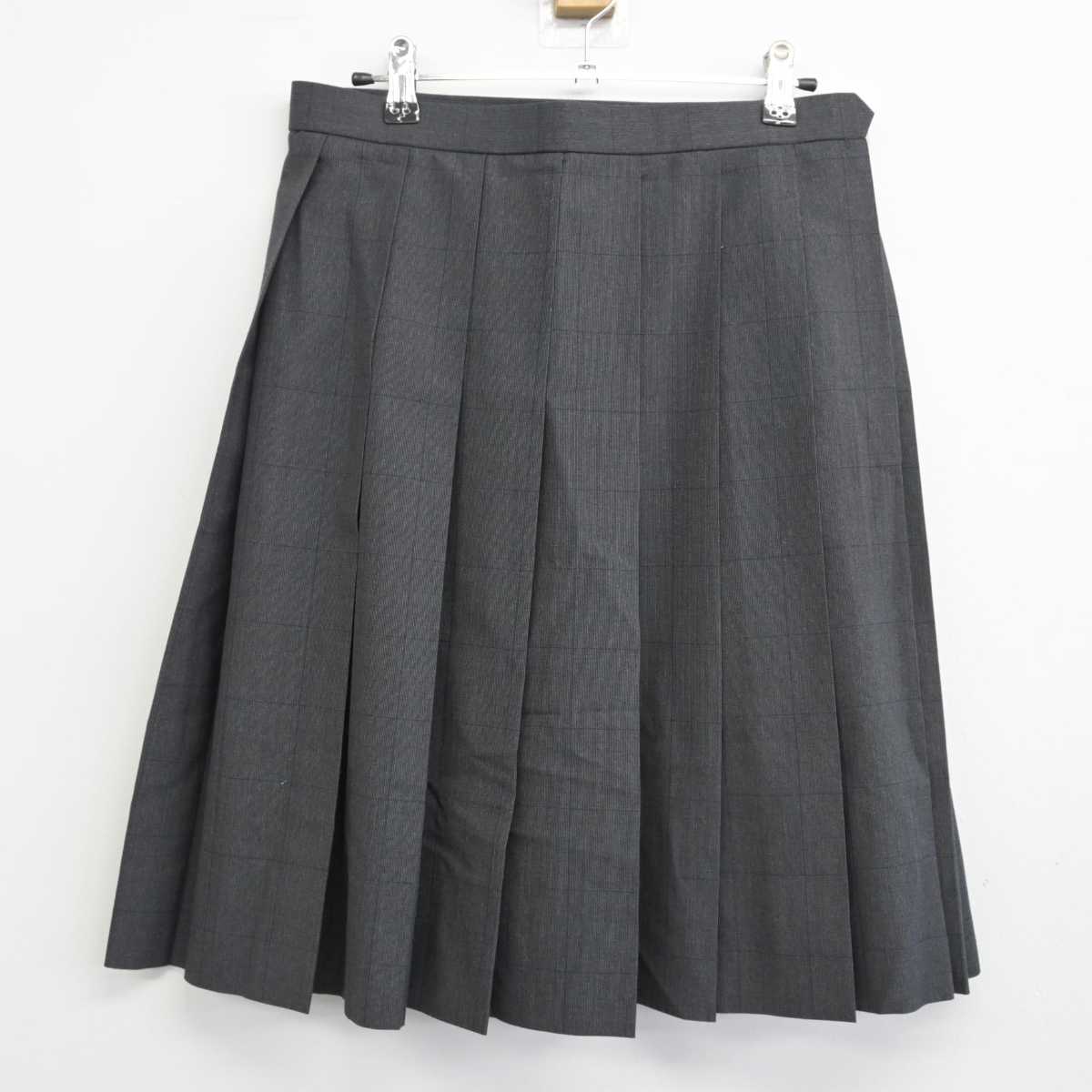 【中古】滋賀県 堅田高等学校 女子制服 3点 (ニットベスト・シャツ・スカート) sf053683