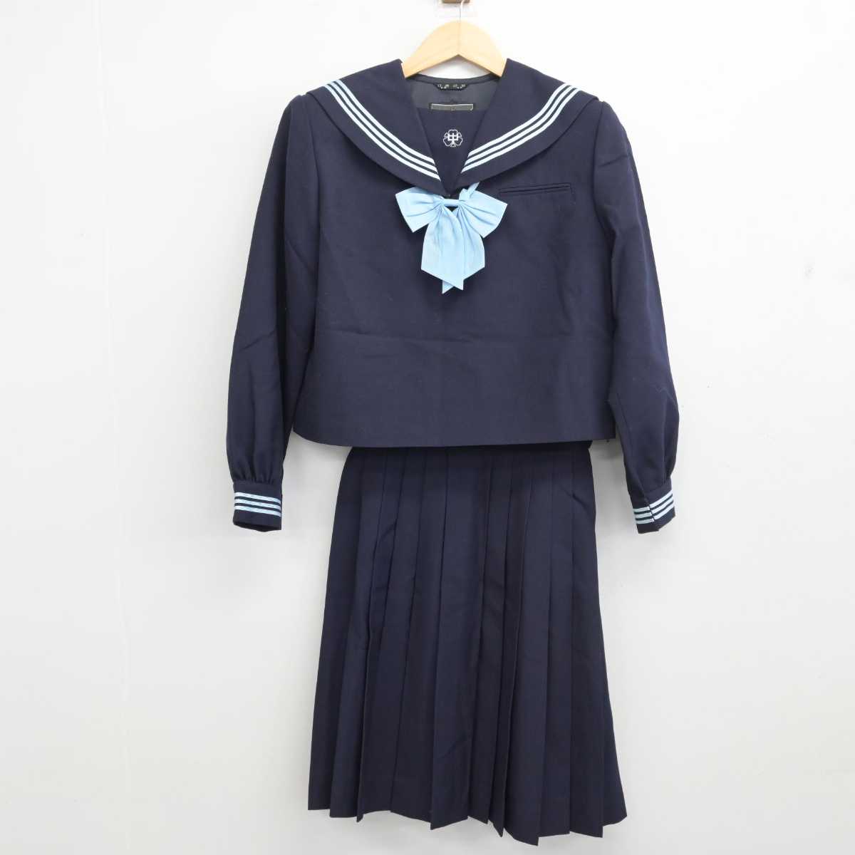 【中古】岩手県 見前南中学校 女子制服 3点 (セーラー服・スカート) sf053694