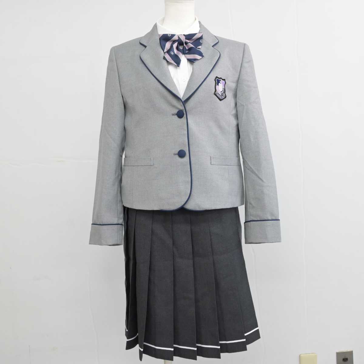 【中古】広島県 進徳女子高等学校 女子制服 4点 (ブレザー・シャツ・スカート) sf053696