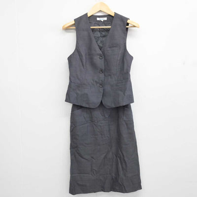 【中古】 事務服 女子制服 2点 (ベスト・スカート) sf053698