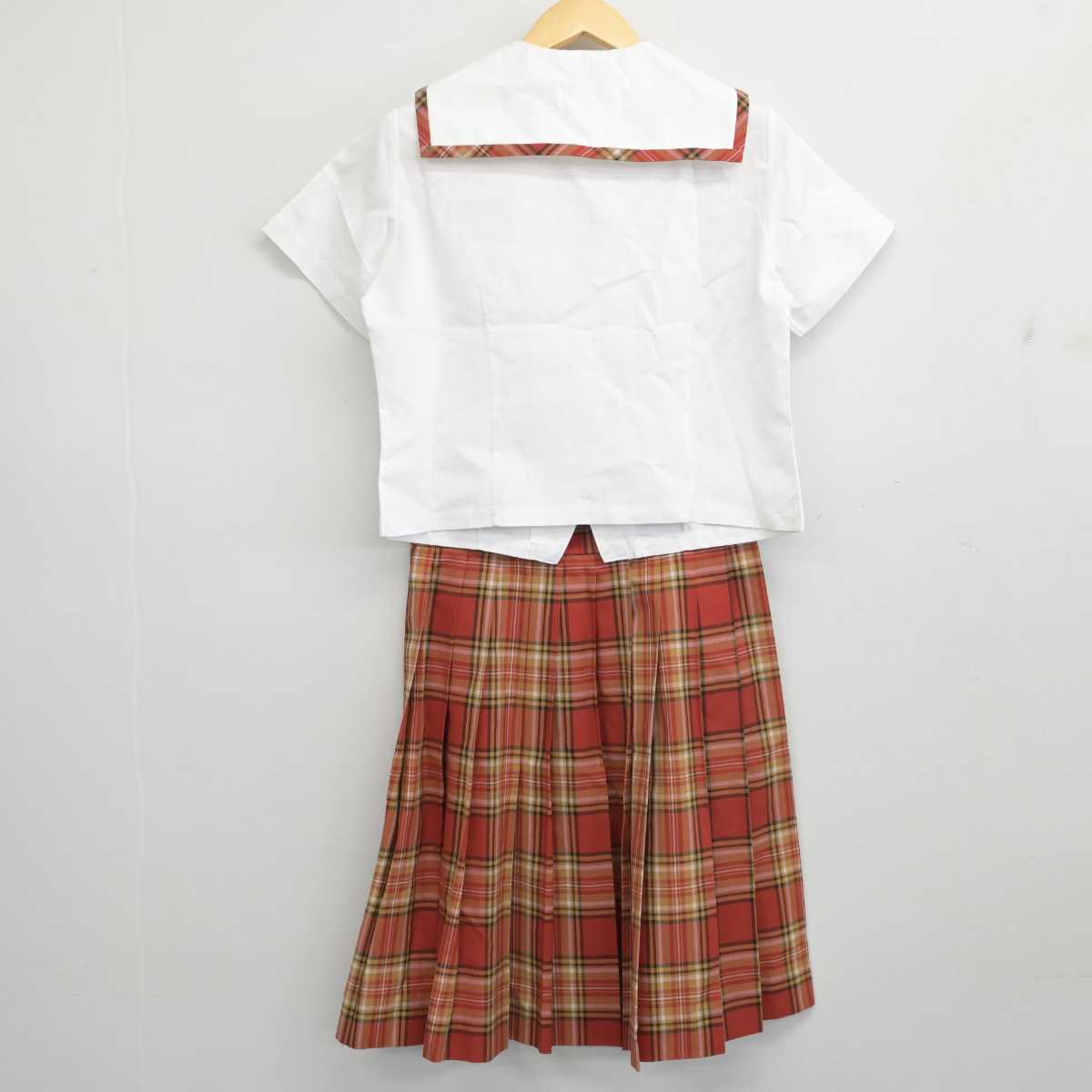 【中古】福井県 福井工業大学附属福井中学校 女子制服 4点 (セーラー服・セーラー服・スカート) sf053705