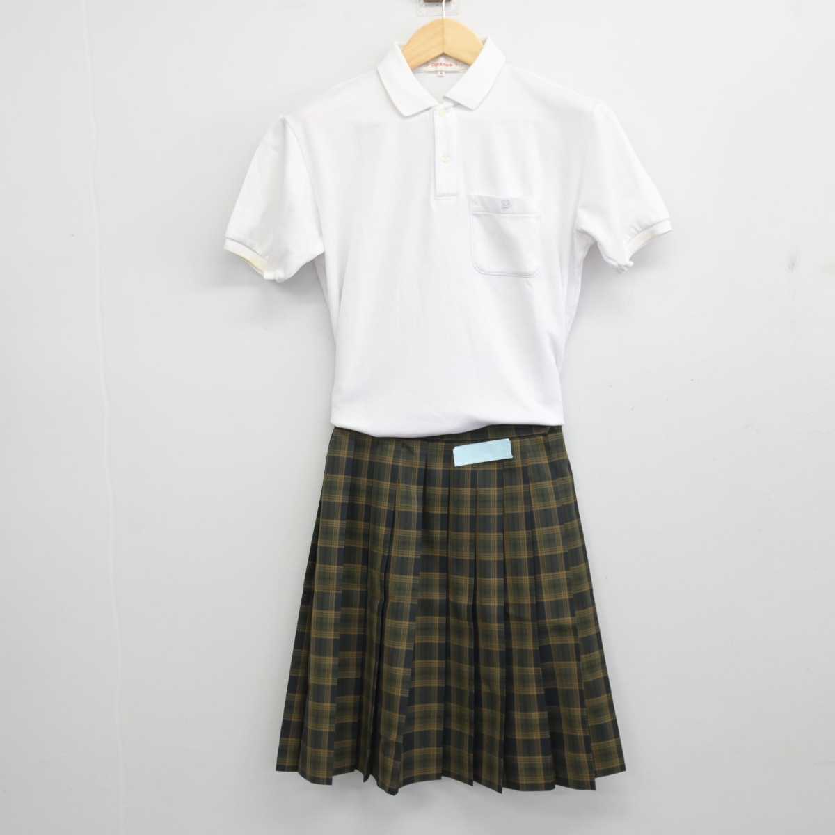 【中古】石川県 大聖寺高等学校 女子制服 3点 (シャツ・スカート) sf053709