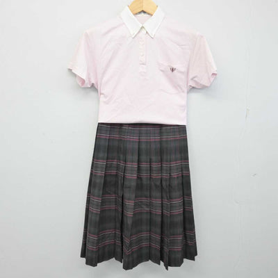 【中古】愛知県 春日井商業高等学校 女子制服 2点 (シャツ・スカート) sf053730