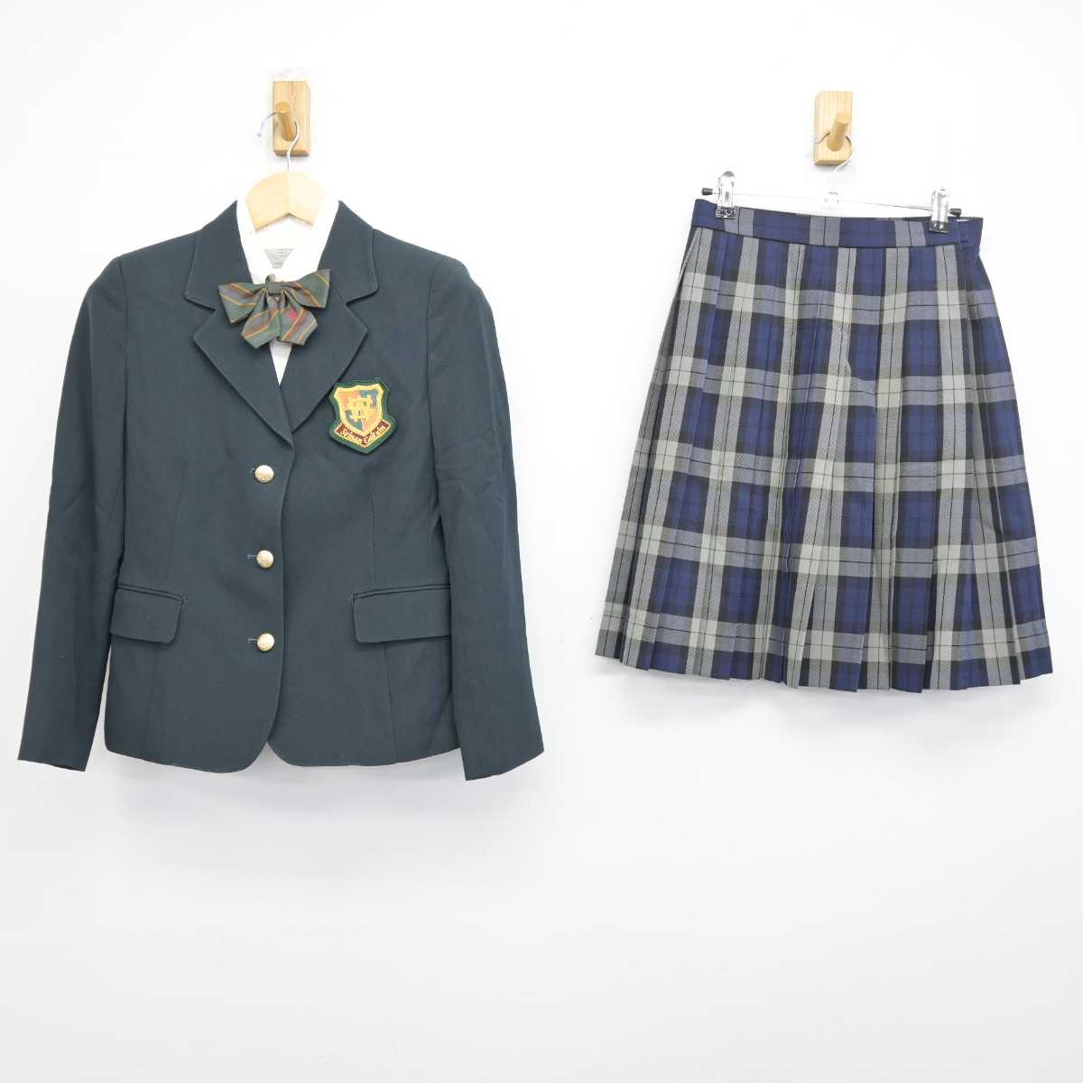 【中古】福岡県 西南学院高等学校 女子制服 4点 (ブレザー・シャツ・スカート) sf053732