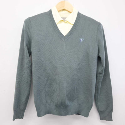 【中古】福岡県 西南学院高等学校 女子制服 2点 (ニット・シャツ) sf053734