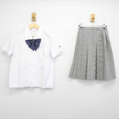 【中古】岡山県 岡山東商業高等学校 女子制服 4点 (シャツ・スカート) sf053744