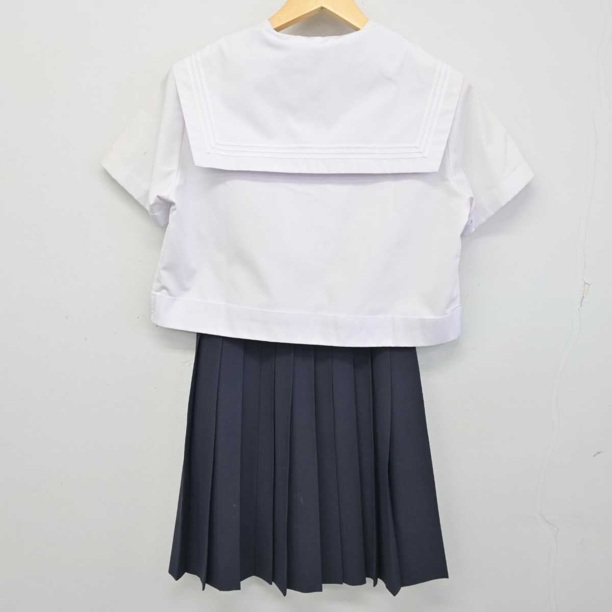 【中古】福岡県 椎田中学校 女子制服 3点 (セーラー服・スカート) sf053747