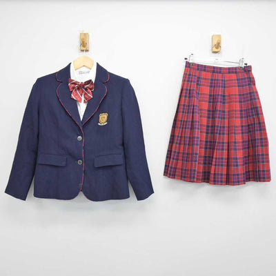 【中古】広島県 山陽女学園中等部 女子制服 4点 (ブレザー・シャツ・スカート) sf053751