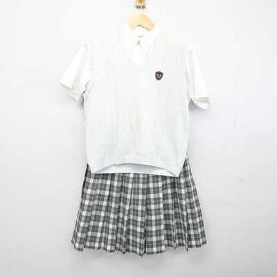 【中古】東京都 日本大学豊山女子高等学校 女子制服 3点 (シャツ・ニットベスト・スカート) sf053771