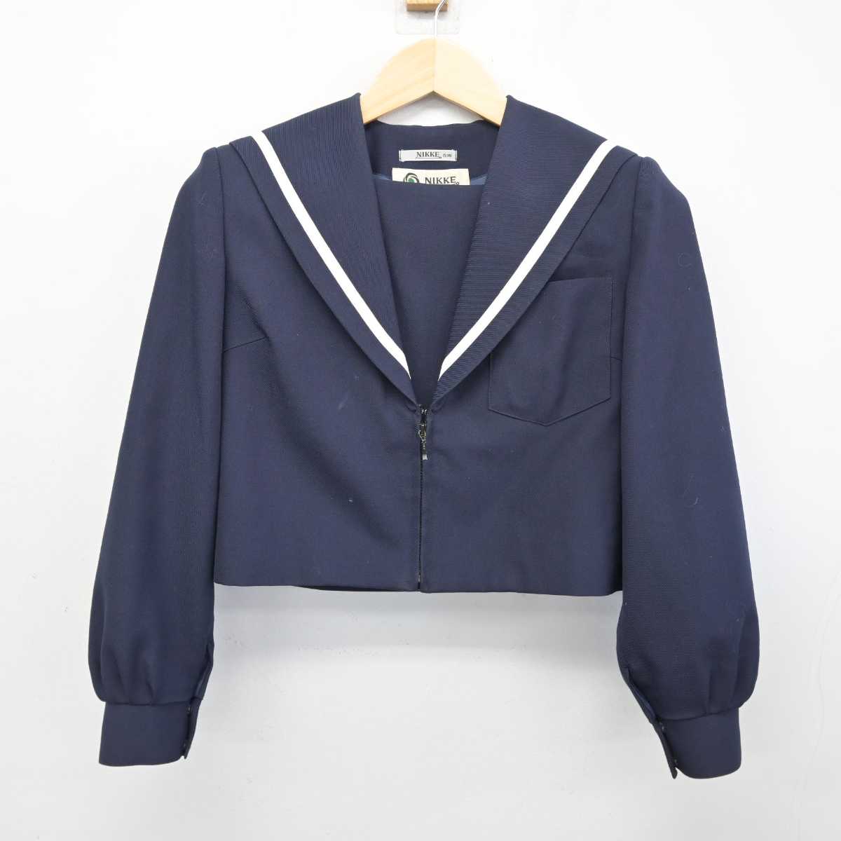 【中古】岐阜県 川島中学校 女子制服 2点 (セーラー服・スカート) sf053776