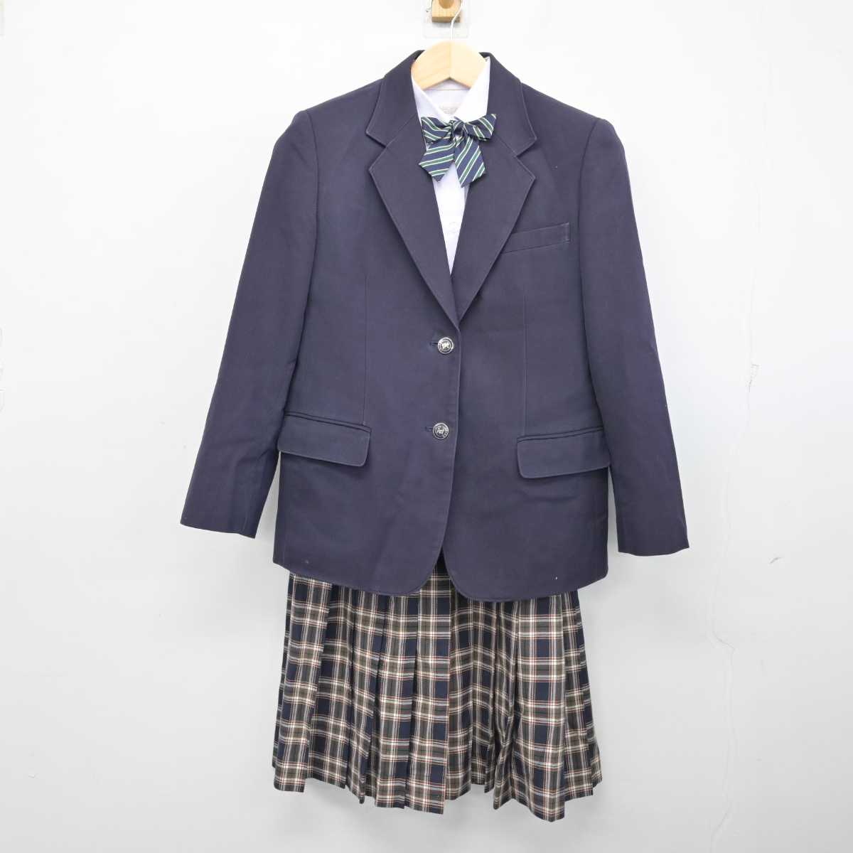 【中古】千葉県 木更津第二中学校 女子制服 4点 (ブレザー・シャツ・スカート) sf053780