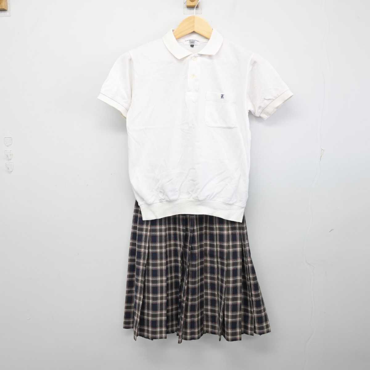 【中古】千葉県 木更津第二中学校 女子制服 2点 (シャツ・スカート) sf053782