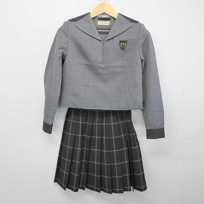 【中古】岡山県 山陽女子高等学校 女子制服 3点 (セーラー服・スカート) sf053784