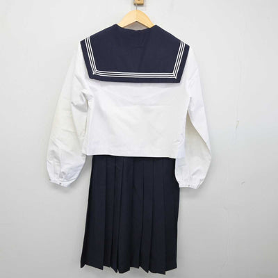 【中古】宮城県 富沢中学校 女子制服 3点 (セーラー服・スカート) sf053797