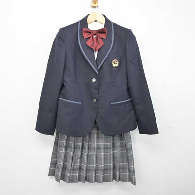 【中古】秋田県 敬愛学園 国学館高等学校 女子制服 5点 (ブレザー・シャツ・スカート) sf053807