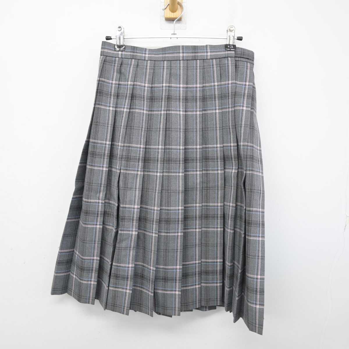 【中古】秋田県 敬愛学園 国学館高等学校 女子制服 5点 (ブレザー・シャツ・スカート) sf053807