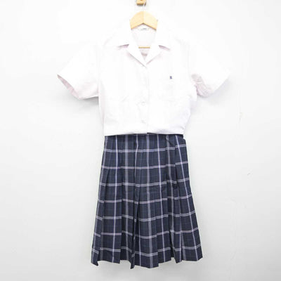 【中古】秋田県 敬愛学園 国学館高等学校 女子制服 4点 (シャツ・スカート) sf053808