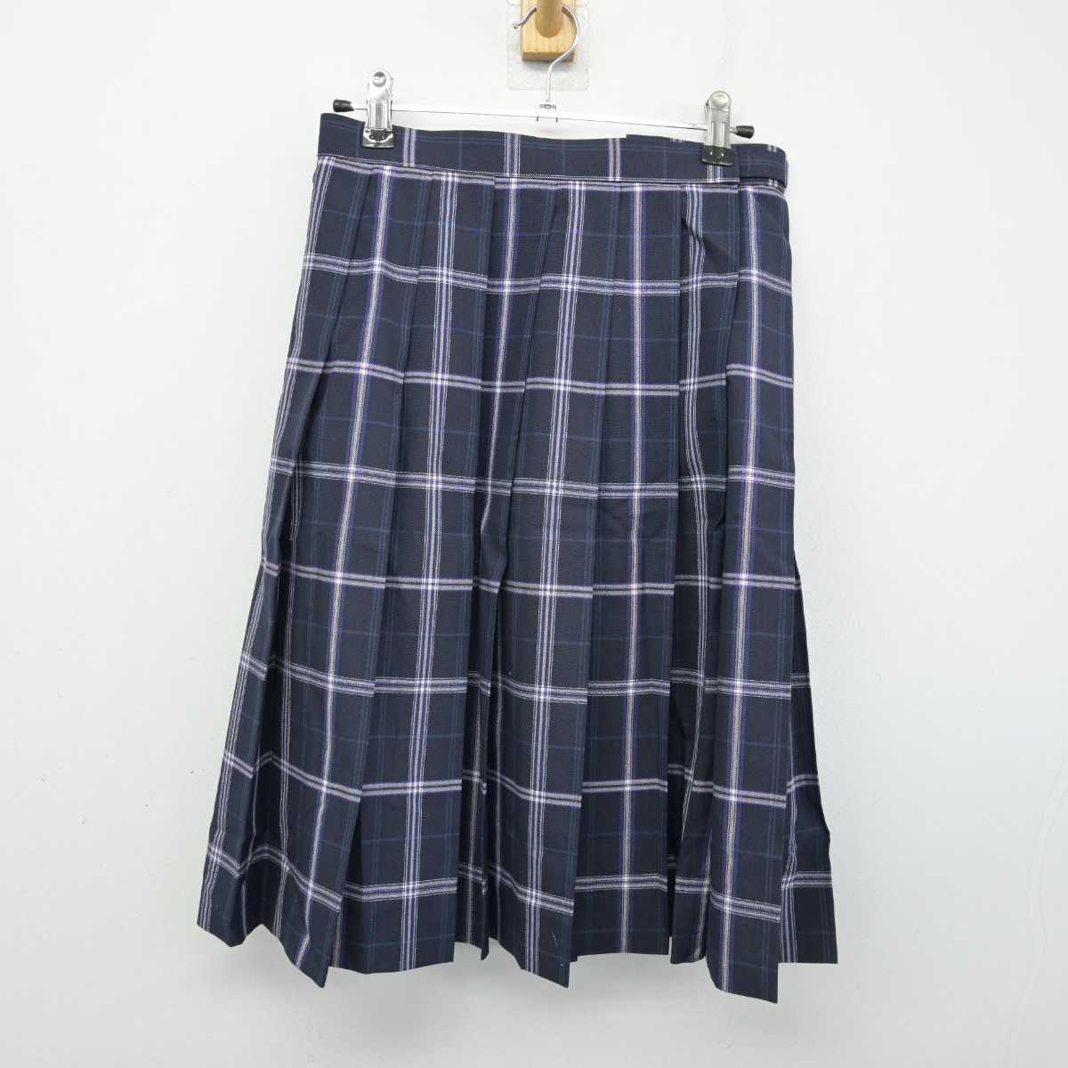 【中古】秋田県 敬愛学園 国学館高等学校 女子制服 4点 (シャツ・スカート) sf053808