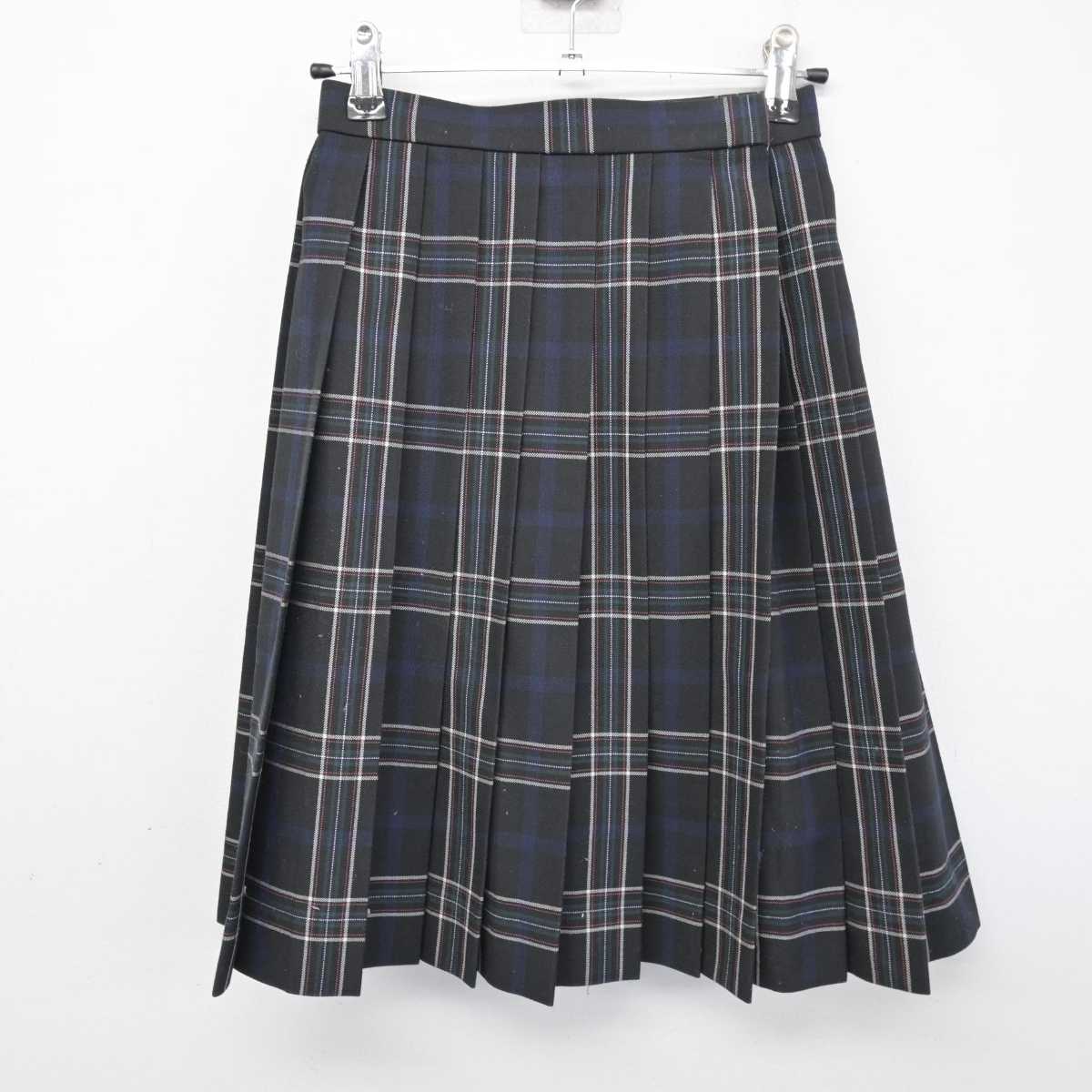 【中古】岐阜県 ぎふ国際高等学校 女子制服 2点 (ニットベスト・スカート) sf053811