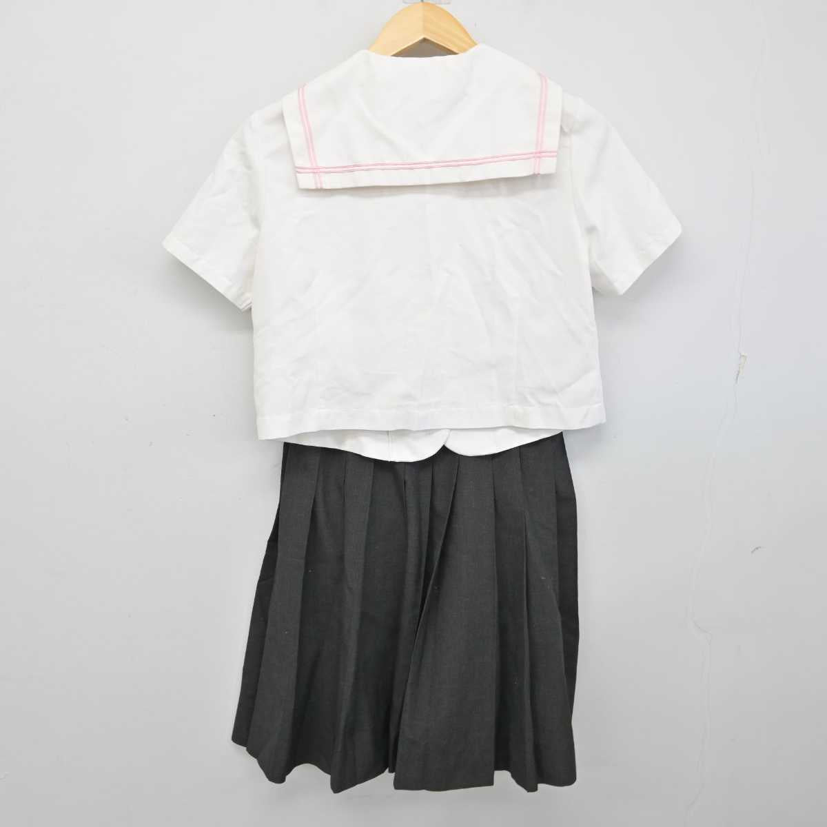 【中古】兵庫県 兵庫大学附属須磨ノ浦高等学校 女子制服 4点 (セーラー服・スカート) sf053814