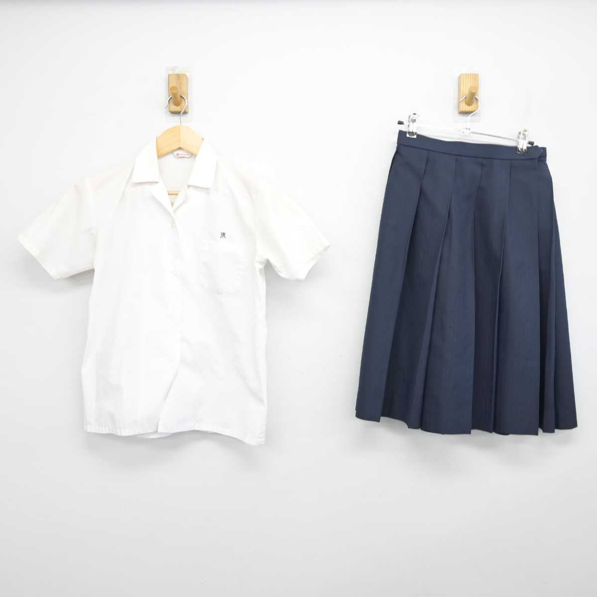 【中古】愛知県 岡崎工科高等学校 女子制服 2点 (シャツ・スカート) sf053826