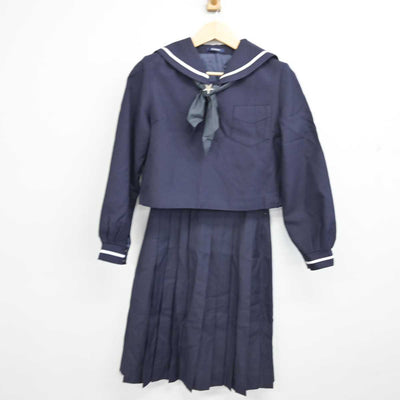 【中古】北海道 北星学園女子中学高等学校 女子制服 4点 (セーラー服・スカート) sf053831