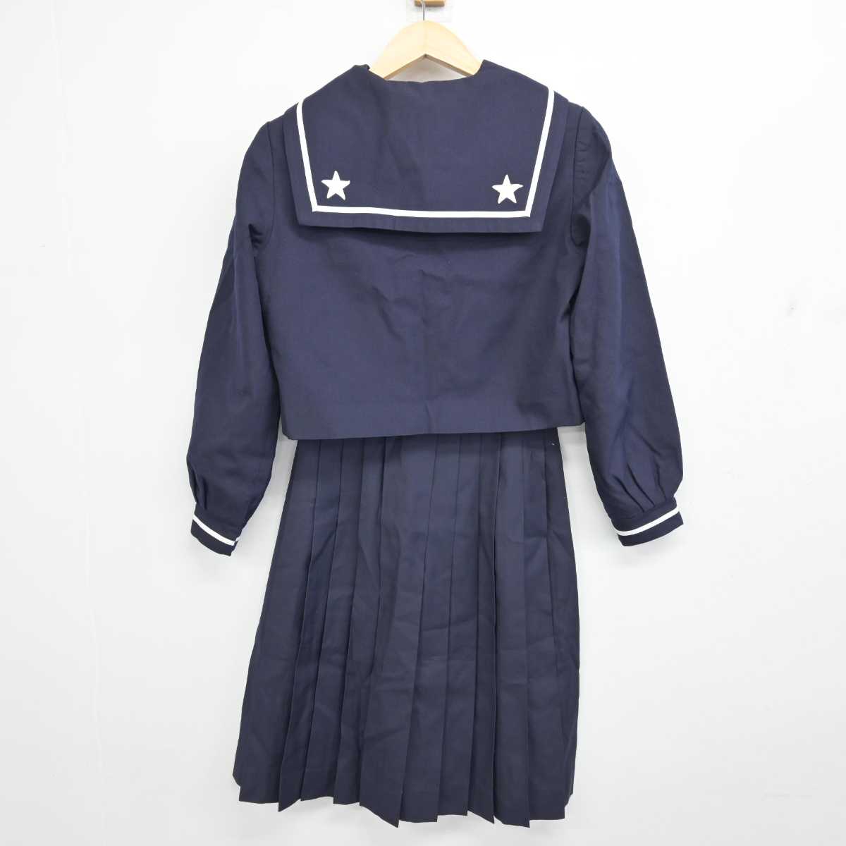 【中古】北海道 北星学園女子中学高等学校 女子制服 4点 (セーラー服・スカート) sf053831