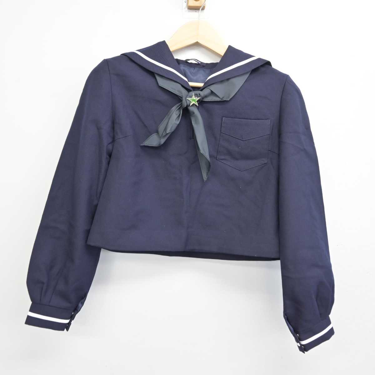 【中古】北海道 北星学園女子中学高等学校 女子制服 4点 (セーラー服・スカート) sf053832