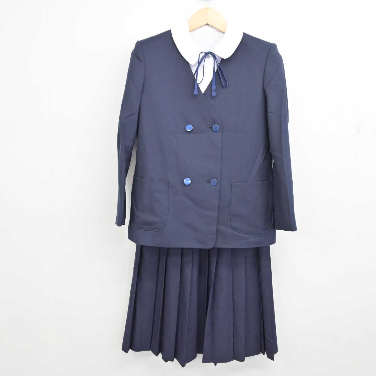 【中古】埼玉県 北本中学校 女子制服 5点 (ブレザー・シャツ・ベスト・スカート) sf053833