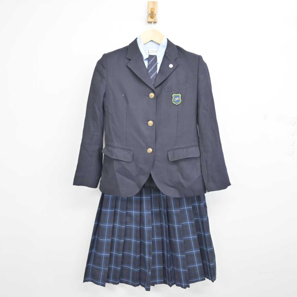 【中古】福岡県 福岡講倫館高等学校 女子制服 5点 (ブレザー・シャツ・スカート) sf053849