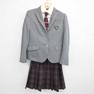 【中古】岡山県 岡山理科大学附属高等学校 女子制服 4点 (ブレザー・シャツ・スカート) sf053856